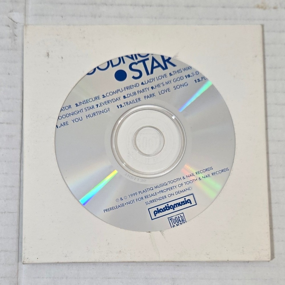Goodnight Star Promo CD 1999 Plastiq Musiq Tooth Nail Records Vintage Rare Indie